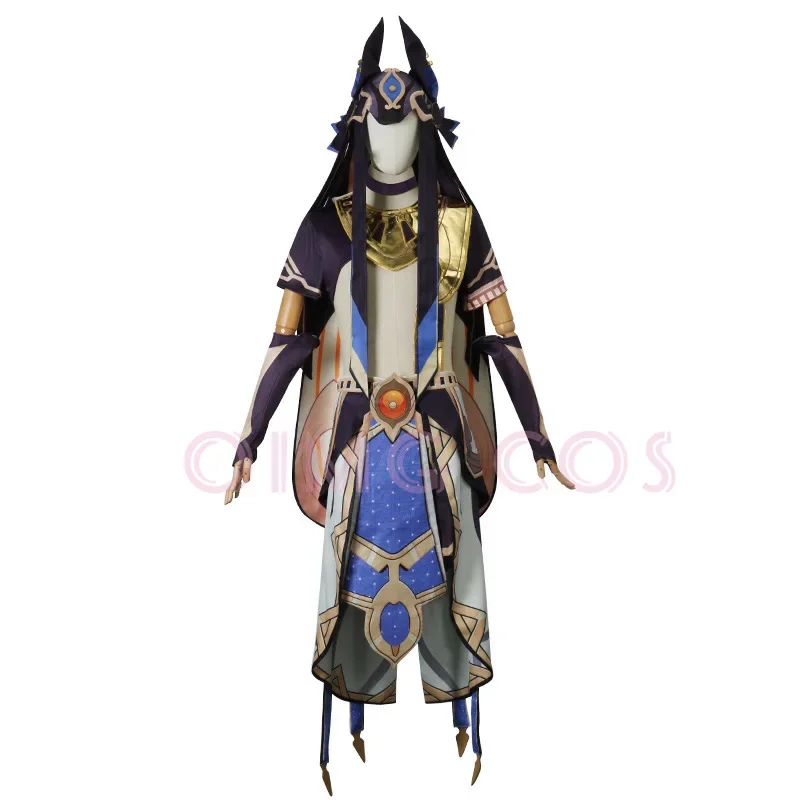 Костюм для косплея Genshin Impact Cyno Карнавальная форма парик Аниме Костюмы на Хэллоуин