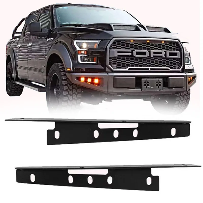 

Newwind Front Hidden Bumper Fog Light Location Mounting Brackets Led Work Bar Fit For Ford F150 Raptor 2017+