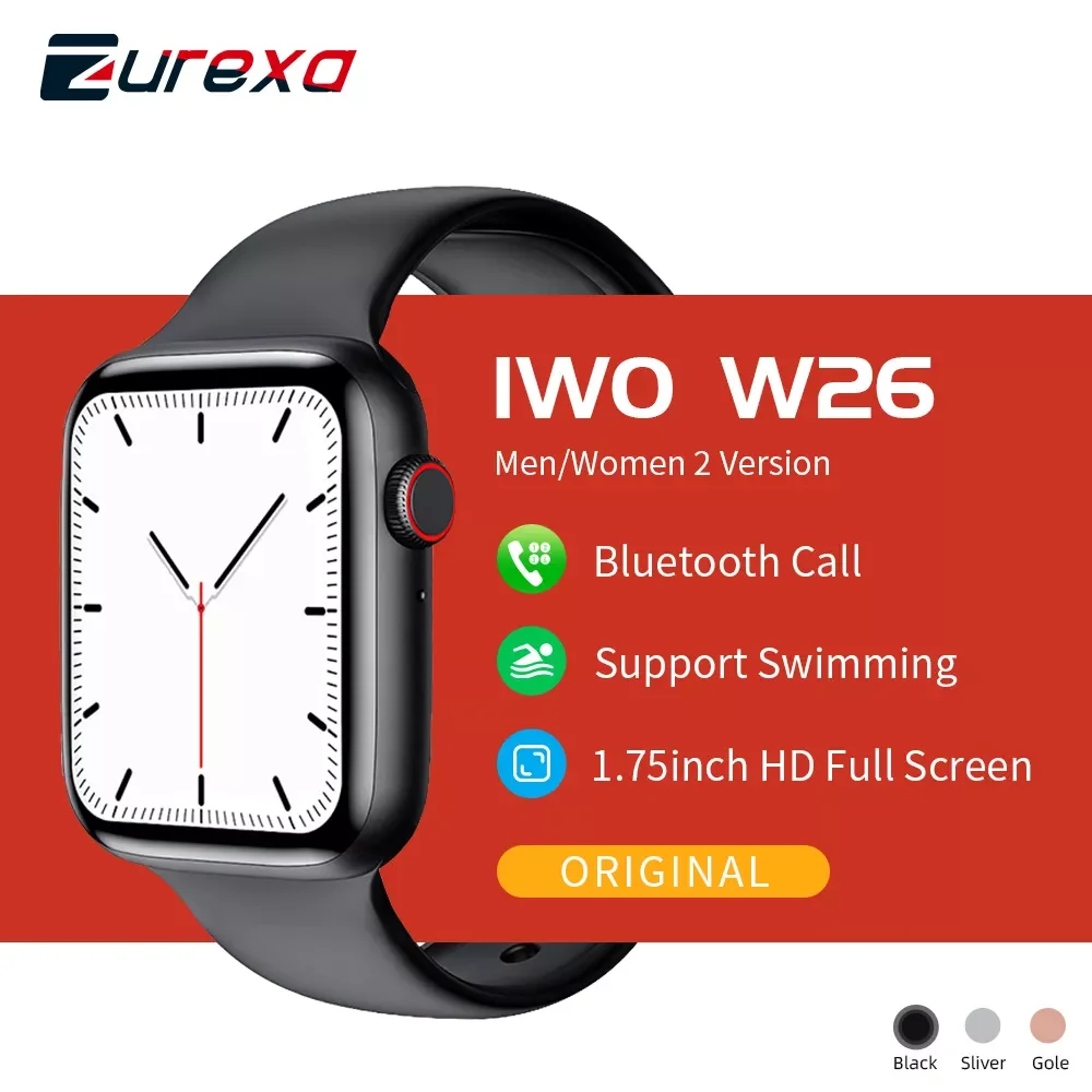 

Zurexa IWO W26 Smart Watch Men Women Dial Call Ip68 Waterproof IWO 12 Smartwatch Men Ecg PPG Pedometer Watches For Android IOS