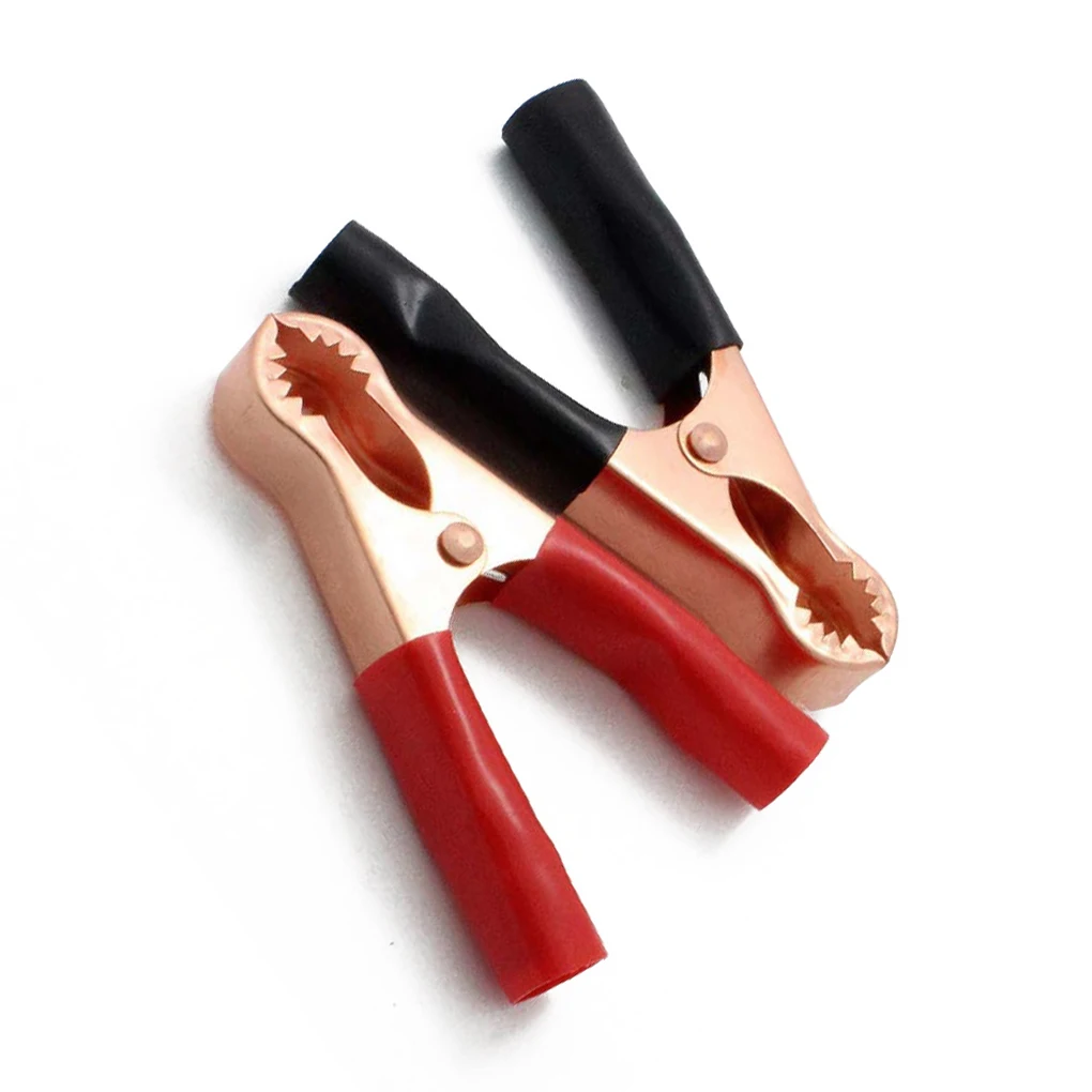 

2 Piece Alligator Clips Wide Applicable Copper Chargers Small Easily Use Simple Design Battery Clamp Crocodile Clip