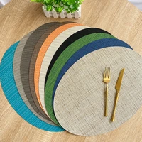 oval pvc placemat for dining table restaurant hotel coffee bar tableware pad insulation mat