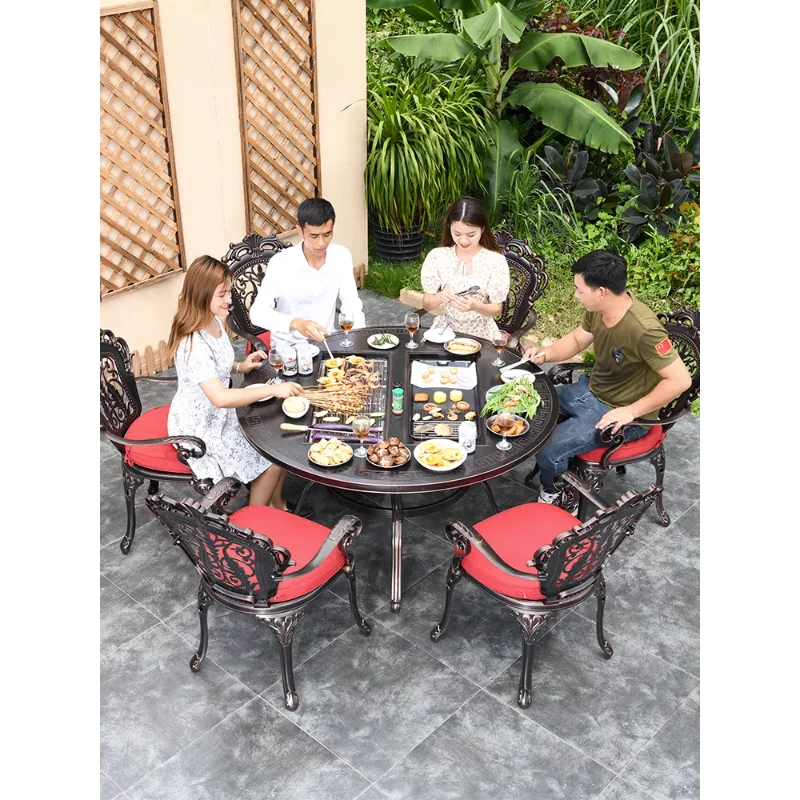 

The product can be customizedOutdoor barbecue tables and chairs, courtyard household electric ovens, leisure courtyard din