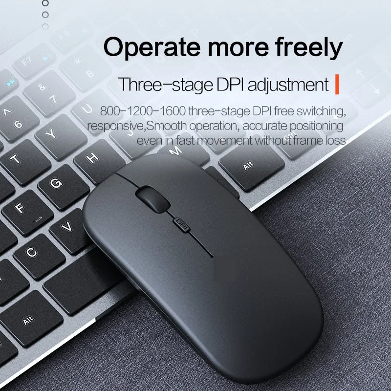 

Inphic Mute Wireless 5.0 Bluetooth Mouse Office Computer Mouse Support Multiple Systems 500 mah Large-Capacity Lithium Battery