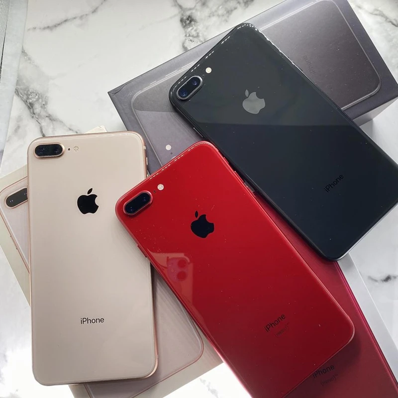 Разблокированный Apple iPhone 8 Plus б/у телефон 64/256 Гб ПЗУ экран 5 дюйма 12 МП сканер
