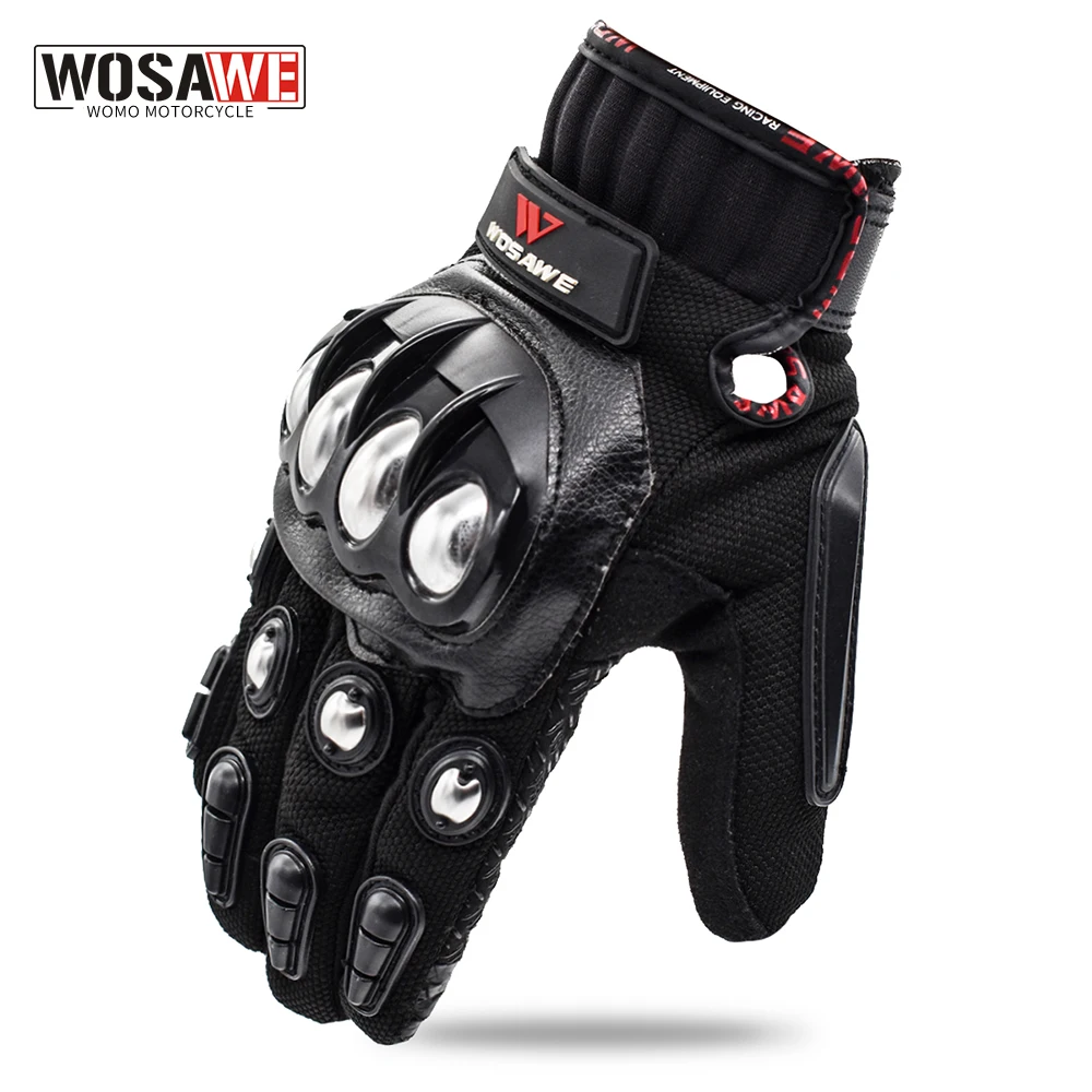 

WOSAWE Touchscreen Motorcycle Full Finger Gloves Protective Gear Racing Riding Motorbike Moto Motocross Hard Knuckle Gloves