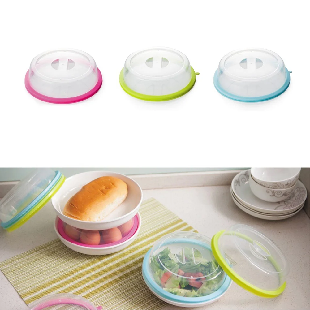 

Microwave Cover Splatter Lid Guard Plate Dish Clear Cake Heating Sealing Gurad Handle Oven Display Tent Protector Silicone Anti