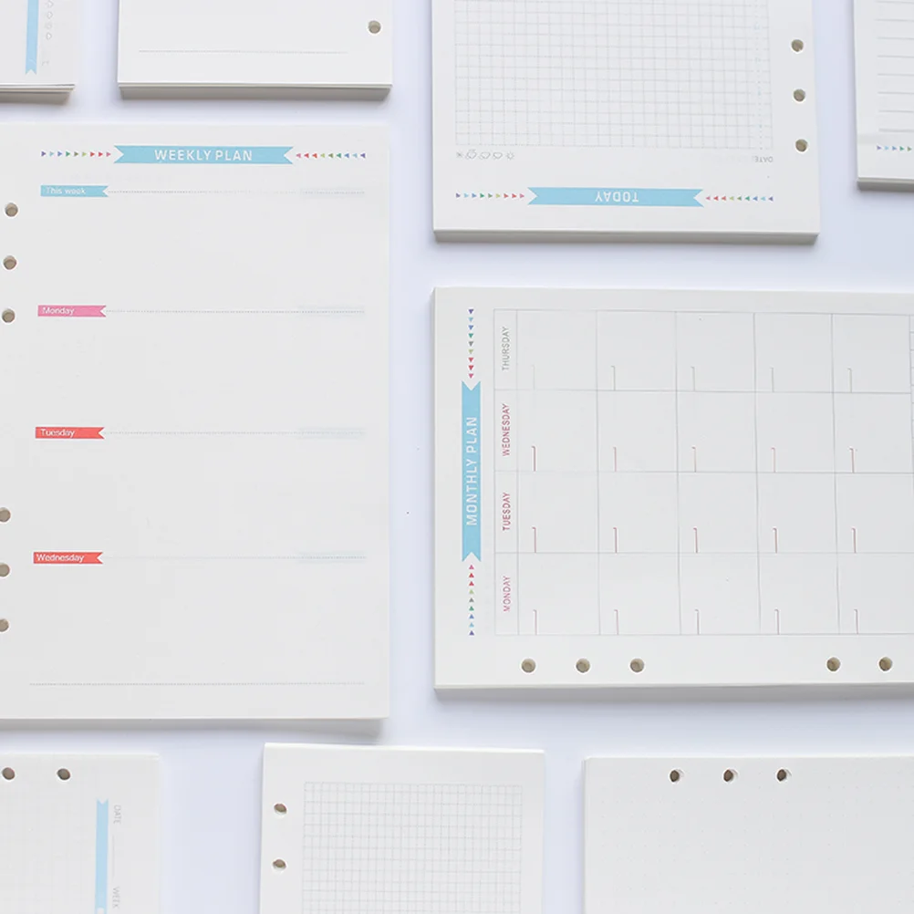 40 листов цветной бумаги для блокнота многоразовые журналы 6 сменных стержней