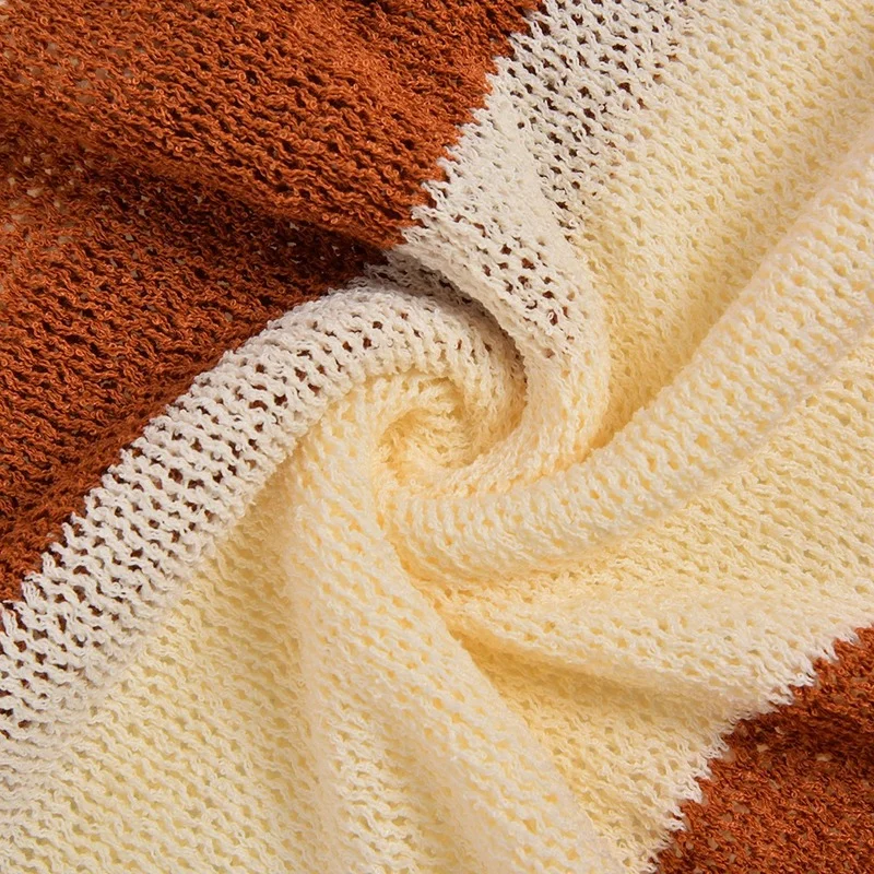 Women Summer Knitted Two Piece Sets Tracksuit Sexy V Neck Sleeveless Tops and Shorts Striped Print Suits New Homewear Beachwear