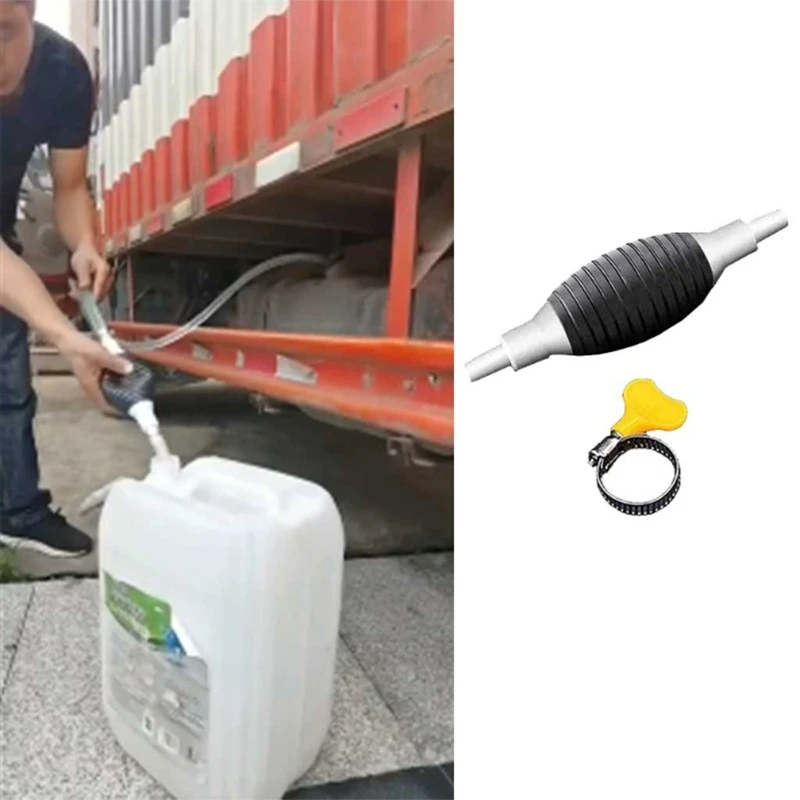 2022 New Anti-static Rubber Oil Sucker Car Manual Fuel Tank Suction Hose Pump Liquid |
