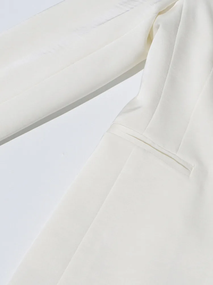 ZMEENNA плиссированные с поясом Асимметричные Лоскутные однобортные женские