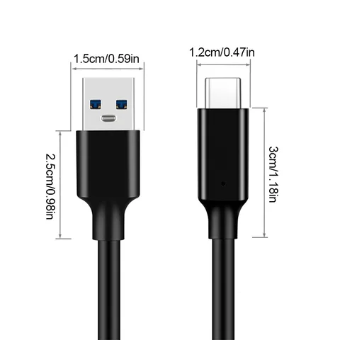 Кабель для передачи данных 0,15 М-3 м с USB 3,0 на Type-C 3A 60 Вт QC Быстрая зарядка 10 Гбит/с высокоскоростной провод Gen2 кабель для передачи данных для жесткого диска