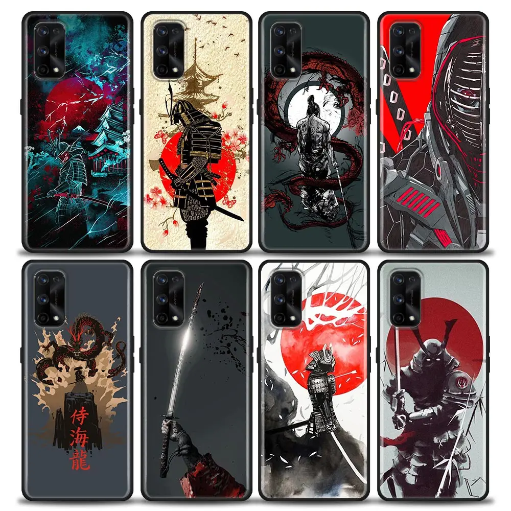 

Phone Case for Realme 5 6 7 X7 X50 5G Pro Case Ultra 7i C3 C11 C15 XT Soft Silicone Cover Samurai Japan Art Sac