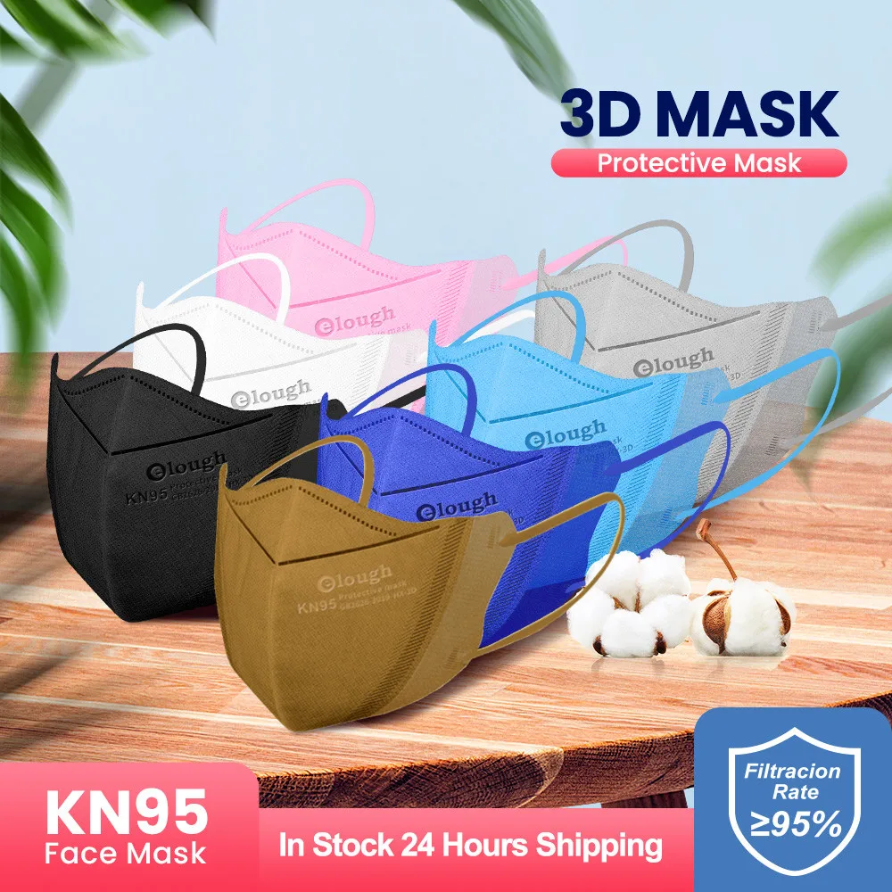

Elough KN95 Mascarillas FPP2 взрослая 3D Маска 4 слоя FFP2 одобренные маски для лица Mascarilla ffp2