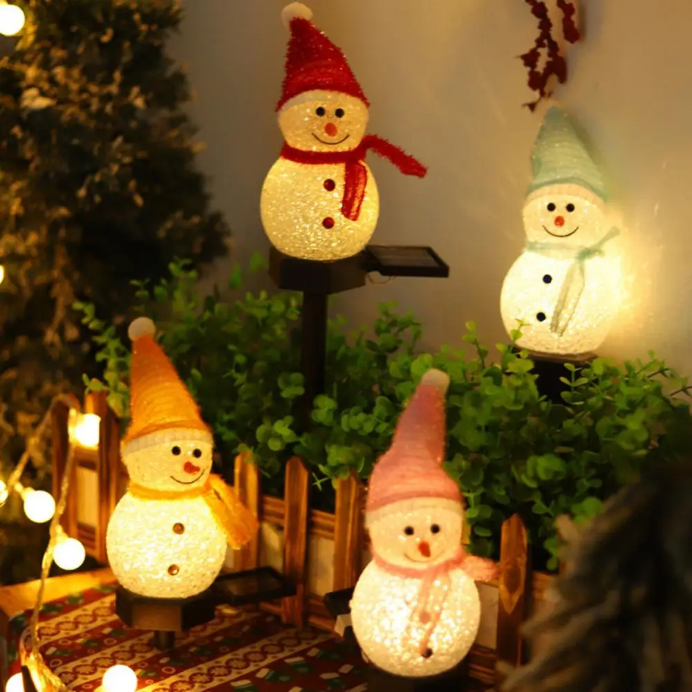 

Энергосберегающая уличная лампа, праздничное энергосберегающее уличное украшение для сада, двора, улицы, Рождества, снеговик, освещение для дорожек