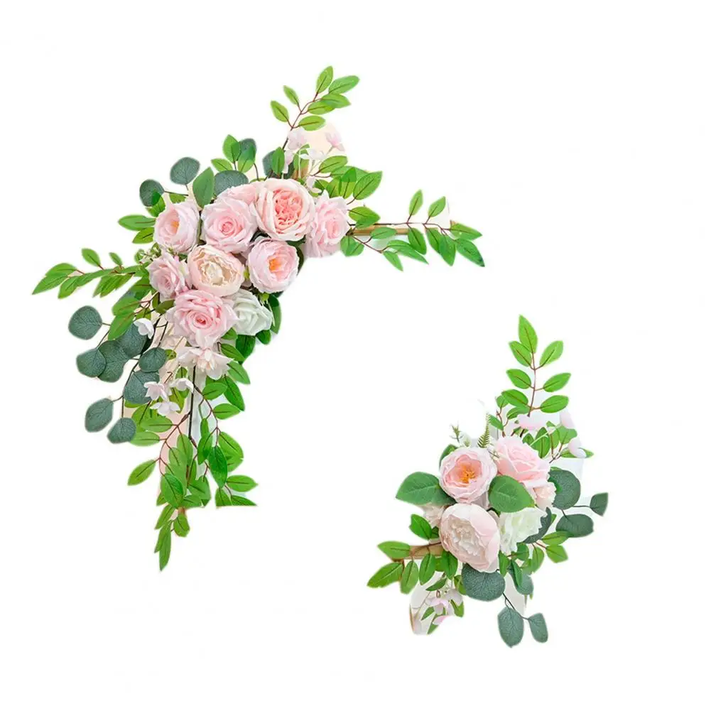 

2 Bunches Fancy Green Leaves Never Fade Background Arch Welcome Flower Wedding Accessory Artificial Flower Welcome Flower