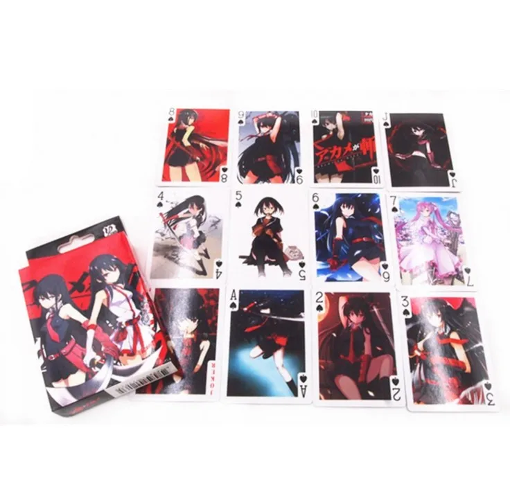 Аниме Akame Ga Kill покерные карты Косплей настольная игра с коробкой игрушка подарок |