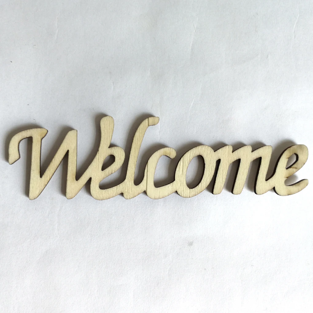 

Wooden Words Hollowed Letter Carvings Family Dream Smile Laugh Love Hope Welcome Decoration Wedding Birthday DIY Ornaments