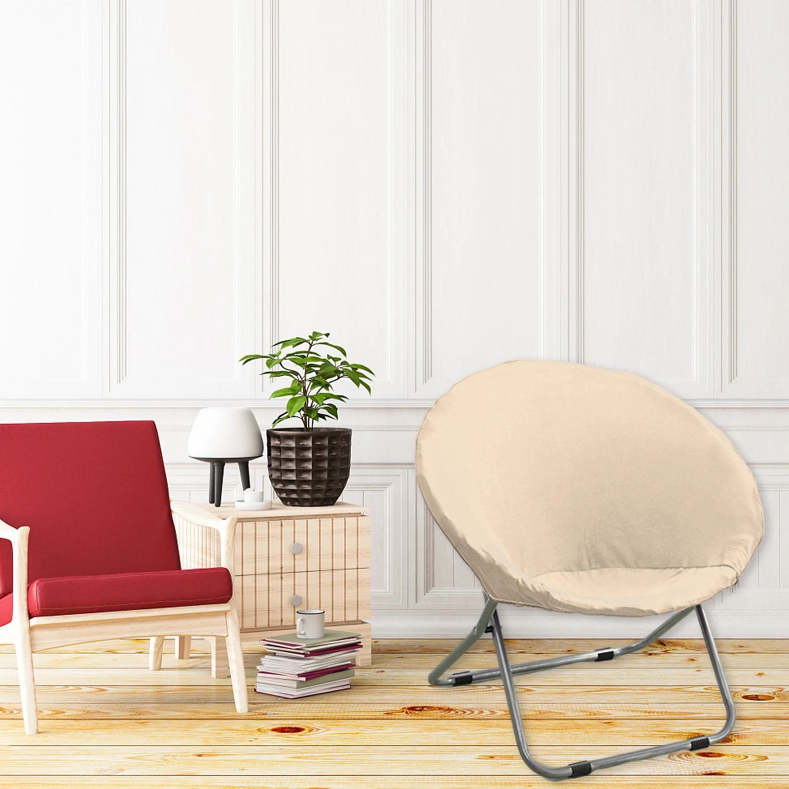 Чехол на стул с круглым блюдцем эластичный полиэстер съемный мягкий чехол луной