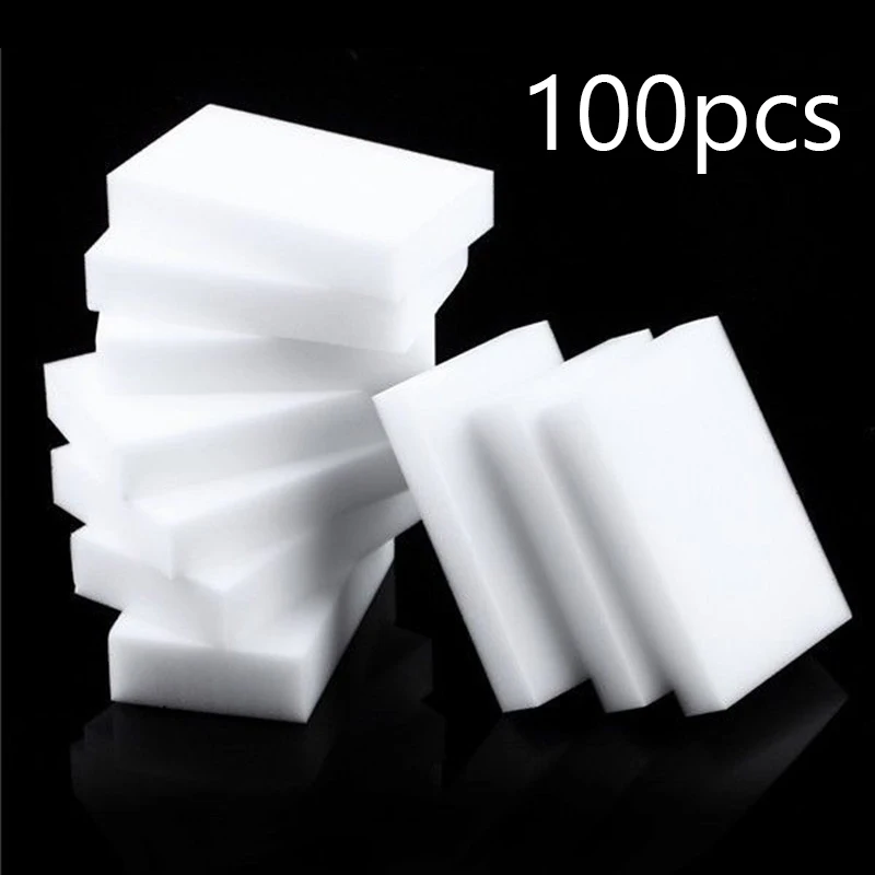 

100 Pcs/lot Melamine Sponge White Magic Sponge Eraser For Kitchen Office Bathroom Melamine Cleaner Cleaning Sponge 100X60X20MM