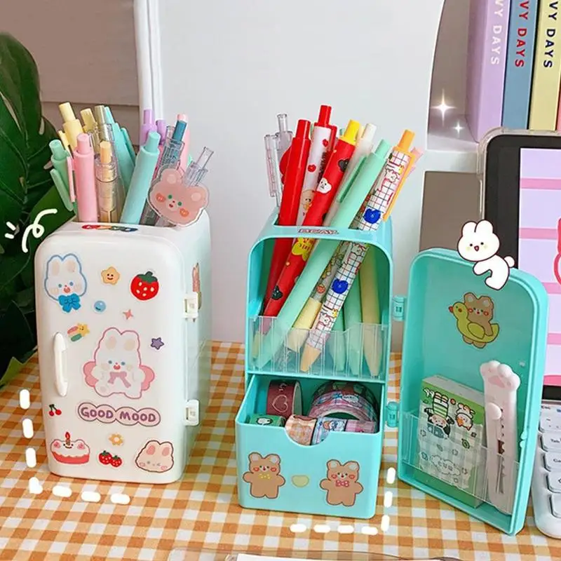 Ins стиль Kawaii держатель для ручек в холодильнике мусорный стол офисные Васи