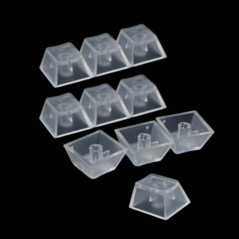 

L43D 10Pcs Transparent ABS Keycaps Mechanical Keyboard Matte Backlit for KEY caps For Cherry Gateron Kailh Switch R4 R3 R2 R1