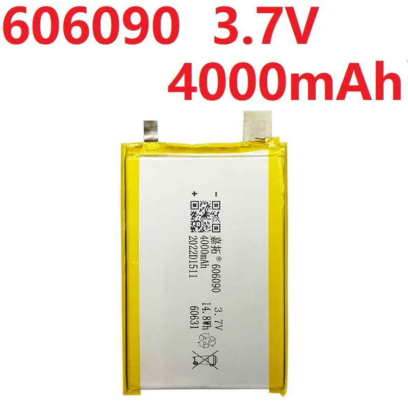 

Lithium Ion Lithium Battery Lithium Polymer Rechargeable Battery 606090 3.7V 4000mAh for MP3,MP4,GPSTrackers,LED Lights,Speakers