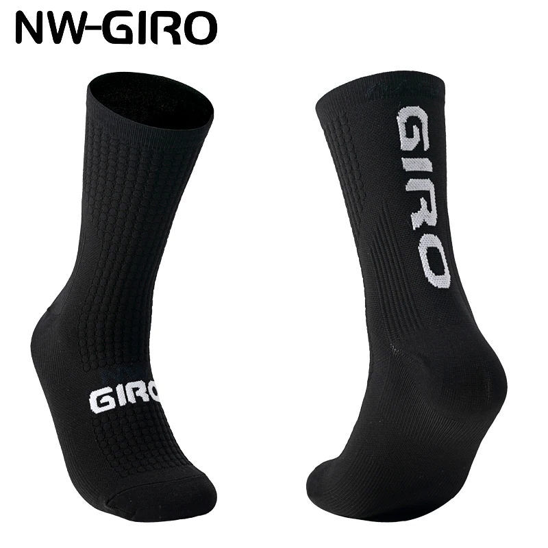 

NW-GIRO 2023 Cycling Socks Man Bike Running Mtb Men's Bicycle Compression Knee-high Funny White Blace Black Green