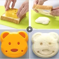 teddy bear sandwich mold toast bread making cutter mould cute baking pastry tools children interesting food kitchen accessories