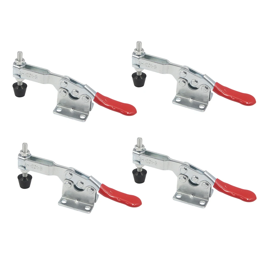 

4pcs/set Red Toggle Clamp GH-201B 100kg Quick Release Tool Horizontal Clamps Hand New Heavy Duty Quick Clamps Tooling Accessory