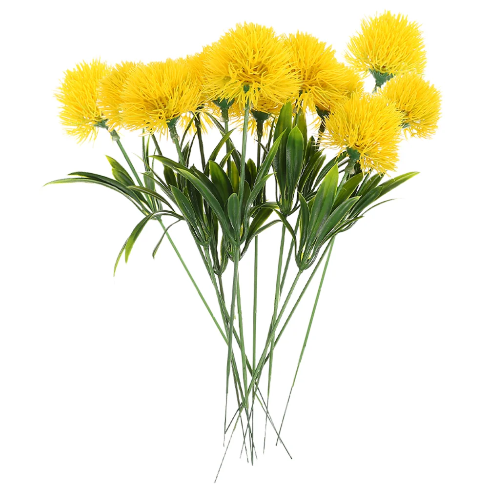 

12 Pcs Artificial Dandelion Plastic Flower Vase Simulation Adornment Bouquet Photo Prop Dandelions Lifelike Faux