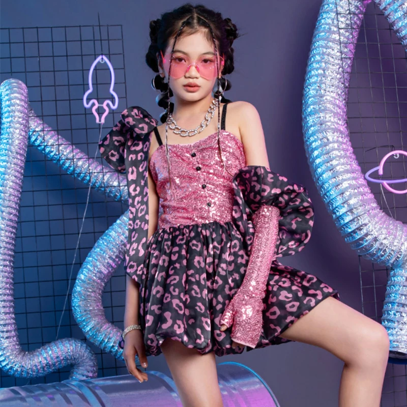 Детская одежда в стиле хип-хоп милое праздничное платье с блестками наряды для