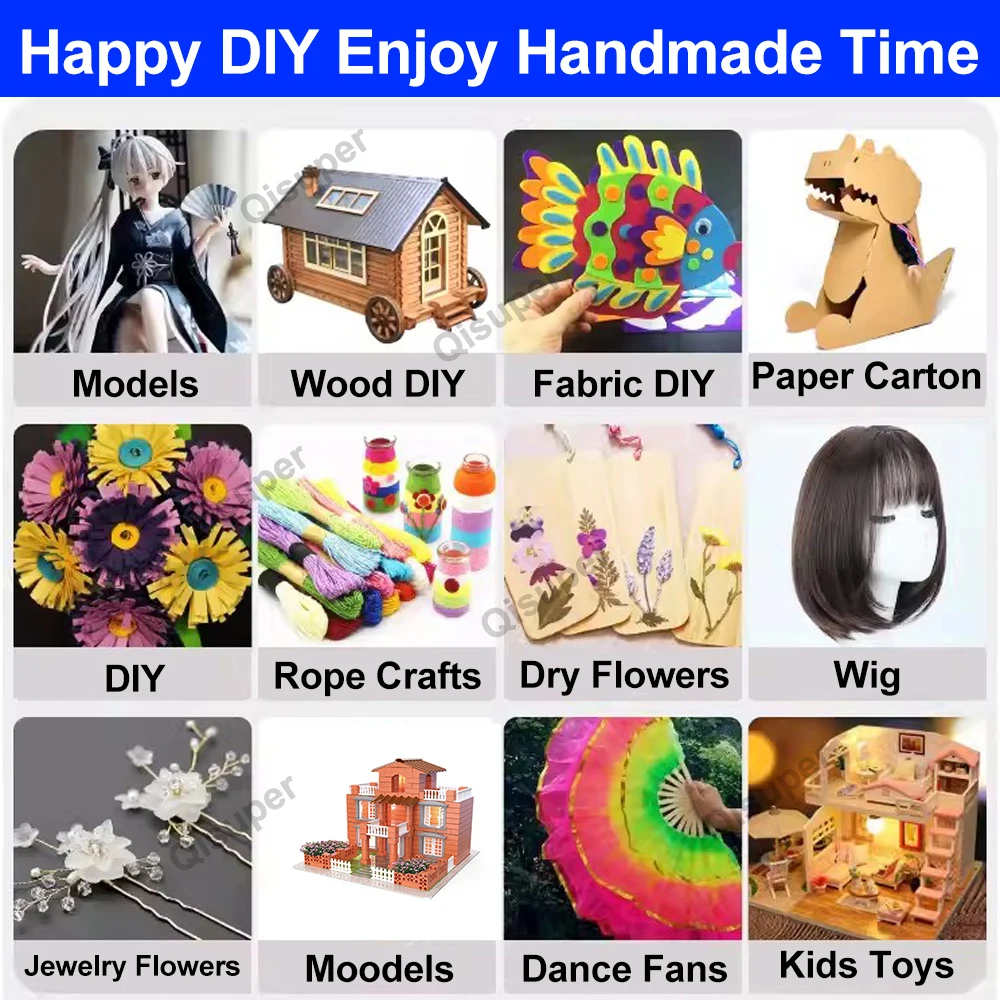 E8000 DIY Model Jewelry Rhinestone Glue Craft Car Leather Wood Textile Cloth Epoxy Adhesive Phone Repair Precision Tip Gem Stone