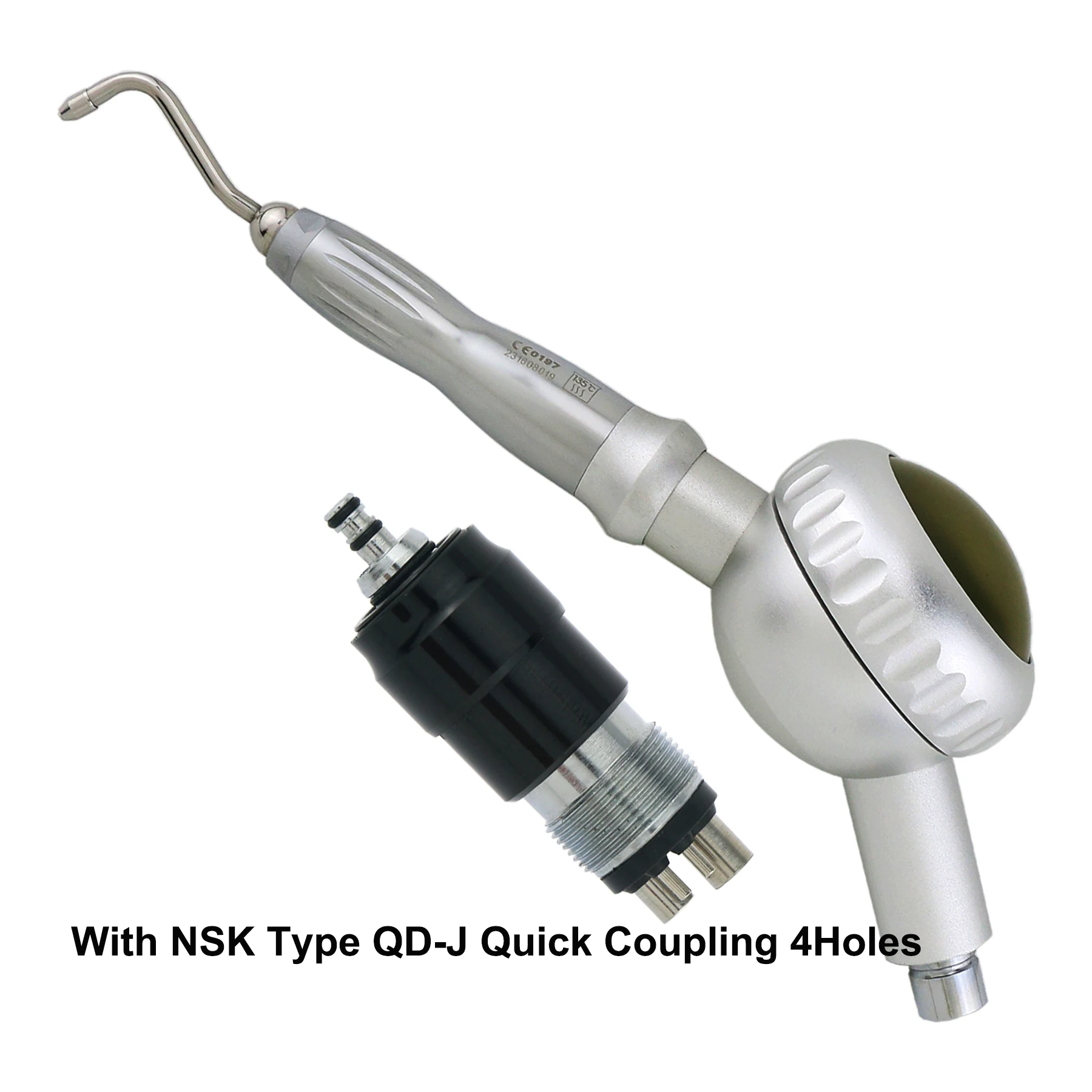 BaiYu Dental Prophy Jet Mate Polisher Air Flow Teeth Hygienist Polishing With NSK Type QD-J Coupling Coupler 4Holes