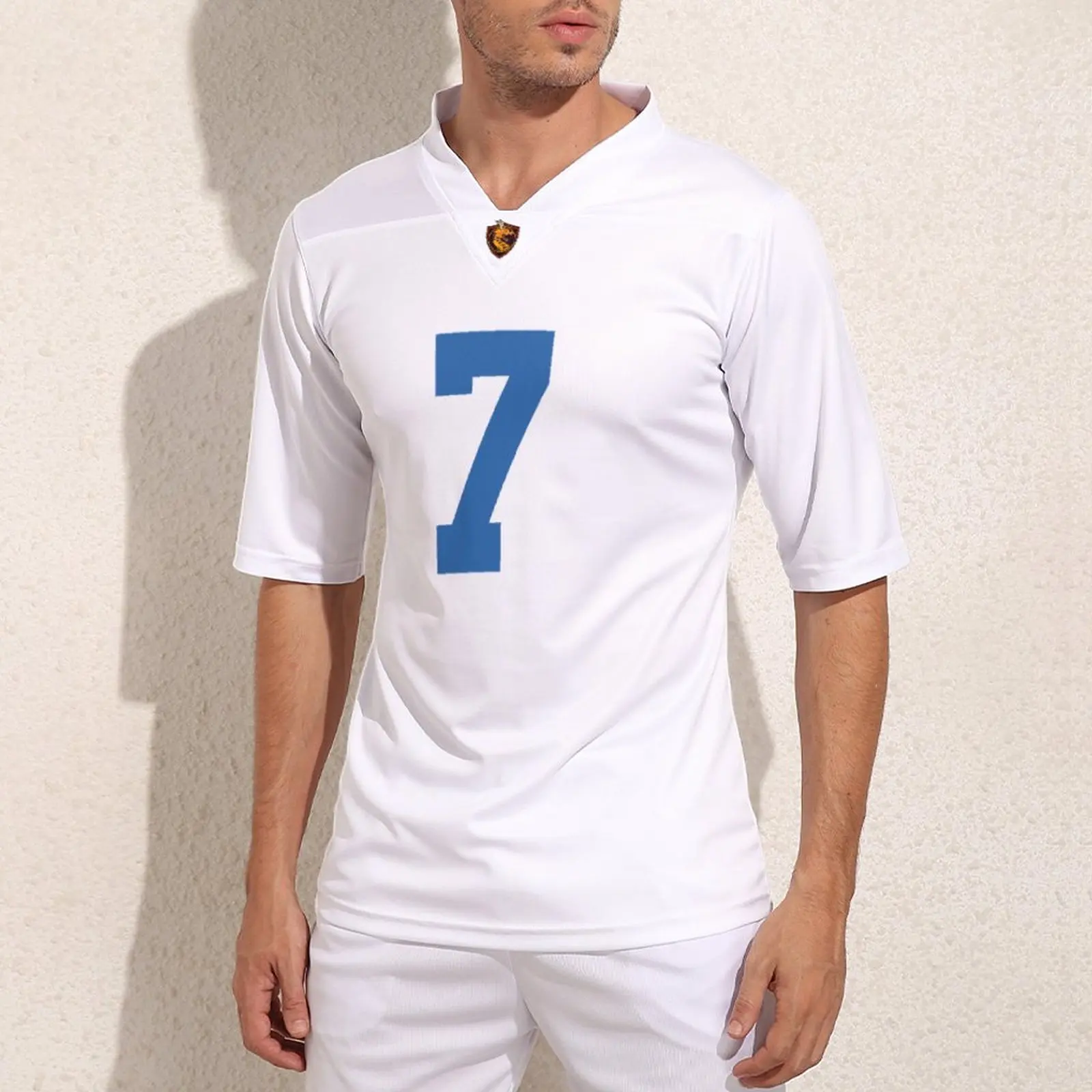 

Team Customize Dallas No 7 White Football Jerseys Fashion Teens Rugby Jersey Exercise Custom Made Football Shirt