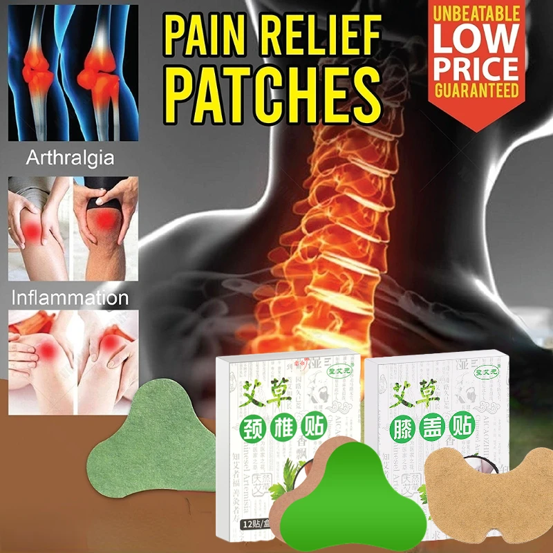 

12/24pcs Pain Relief Moxibustion Patch Plaster Self Heat Multiple Areas Health Care Medical Sticker Arthritis Body Pain Patches