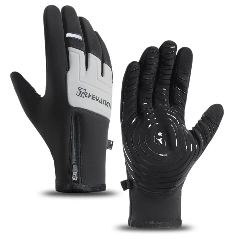 

Теплые зимние велосипедные перчатки с сенсорным экраном, мужские ветрозащитные термальные велосипедные перчатки с закрытыми пальцами, наружное оборудование