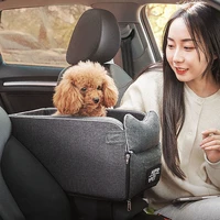 portable pet dog car seat central control nonslip dog carriers safe car armrest box booster kennel bed for small dog cat travel