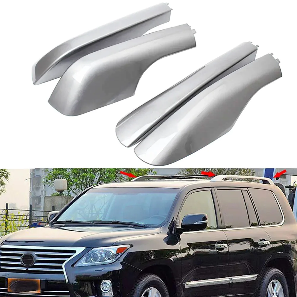 Сменный корпус для крыши багажника из АБС-пластика, Защитная крышка для направляющих, 4 шт. для Lexus LX570 2008 2009 2010 2011 2012 2013 2014 2015 2016