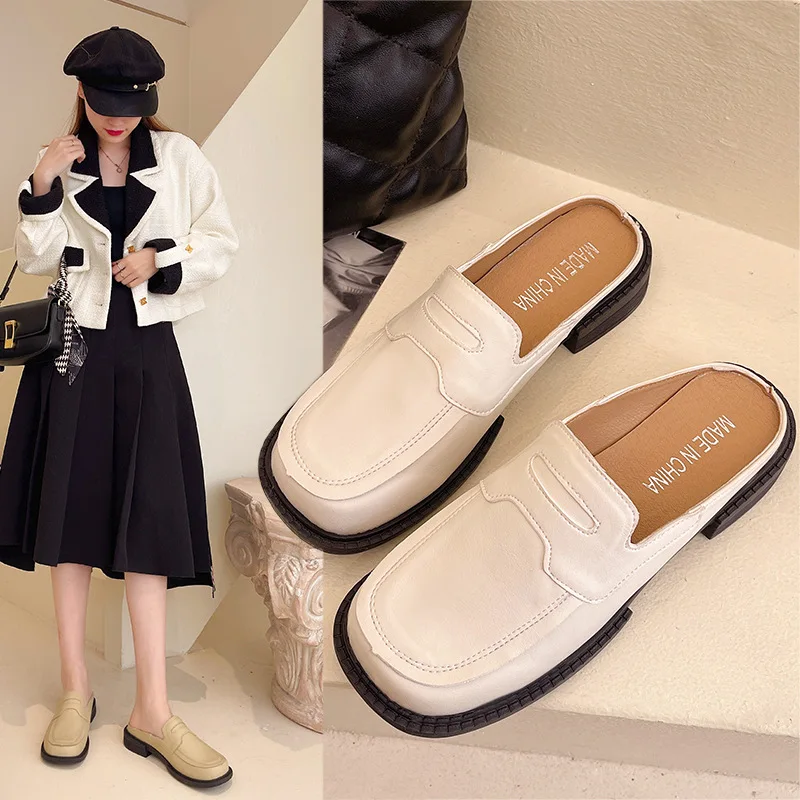 

Flat Shoes Female Shallow PU Rubber Basic Shallow Flat Shoes Female Basic Rubber