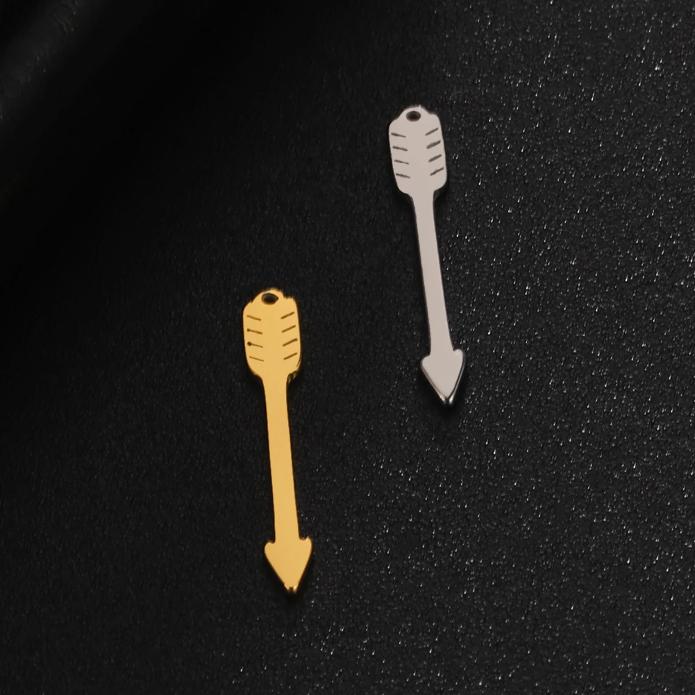 

5 шт./партия, подвески-стрелки для браслета, из нержавеющей стали