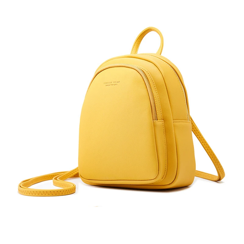

Leather Mini Backpack MultiFunction Small Backpack Purse Designer Famous Brand Women Bags Simple Shoulder Bag Mochila