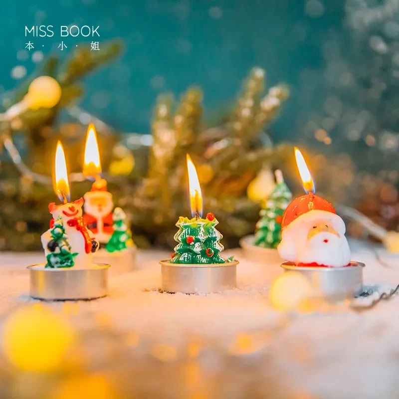 

Christmas Supplies Smokeless Candles Santa Claus Snowman House Pinecone Christmas Tree Gifts Christmas Decorations Accessories