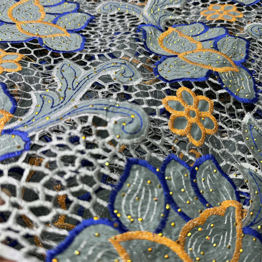 Африканский гипюровый шнур кружевная ткань высокое качество 2024 нигерийская