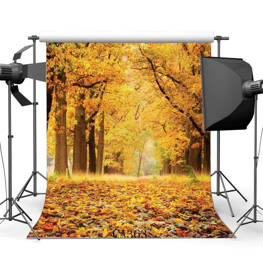 

Фон для фотосъемки с изображением деревенского леса осенних листьев Природный фон студийный реквизит CA363