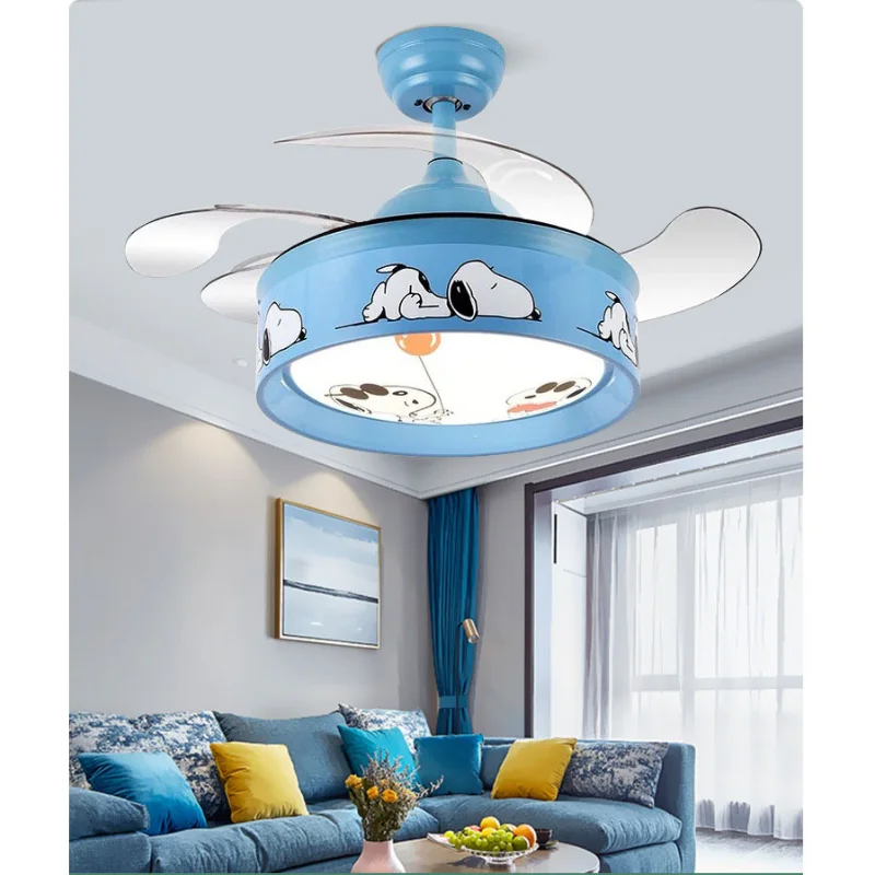 

Lamp Led Celing Fan Pendant Light Chandelier Art Bedroom children cartoon shape living room variable frequency