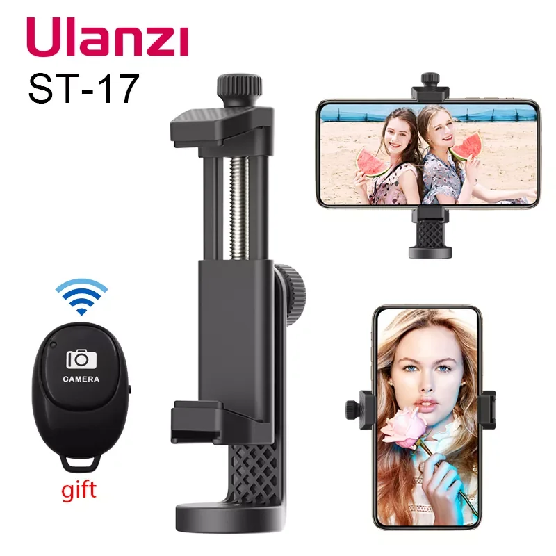 

Ulanzi ST-17 Universal Smartphone Tripod Mount Vertical Shooting 360 Rotation Phone Mount Holder for iPhone Android