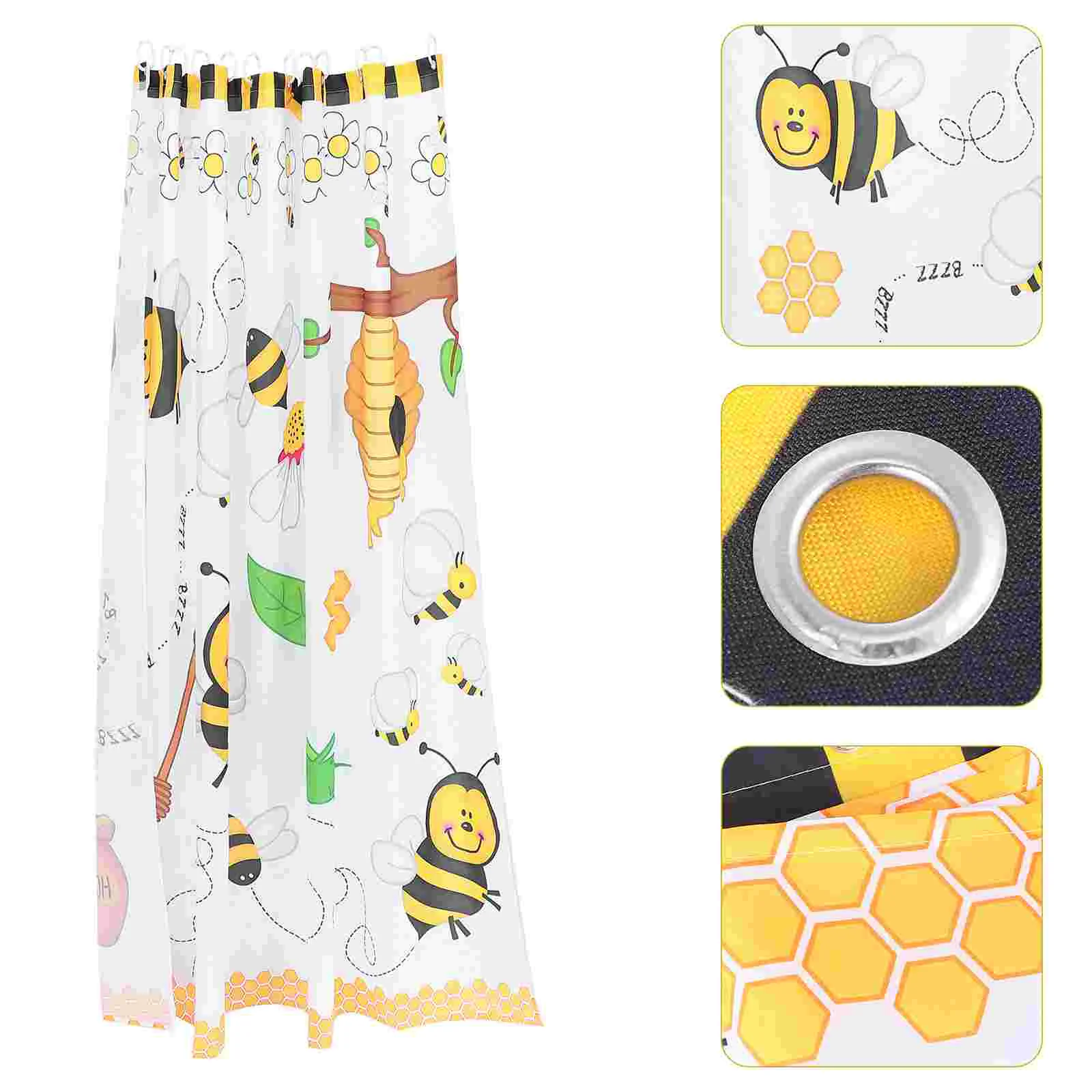 

Bee Shower Curtain Printed Curtains Bath Toilet Printing Thickened Bathing Waterproof Polyester Bathroom Child