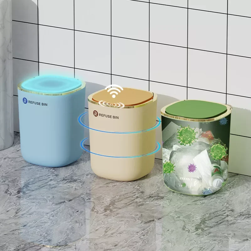 

NEW 12L Smart Sensor Electronic Garbage Bin Kitchen Bathroom Toilet Trash Can Best Automatic Induction Waterproof Bin with Lid