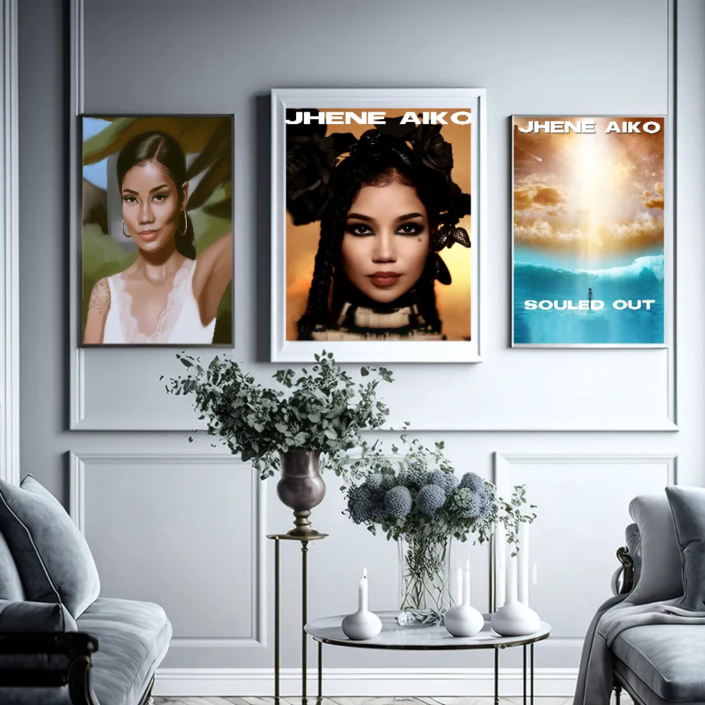 Jhene Aiko Whitepaper Poster HD Quality Wall Art Painting Study Room Decor