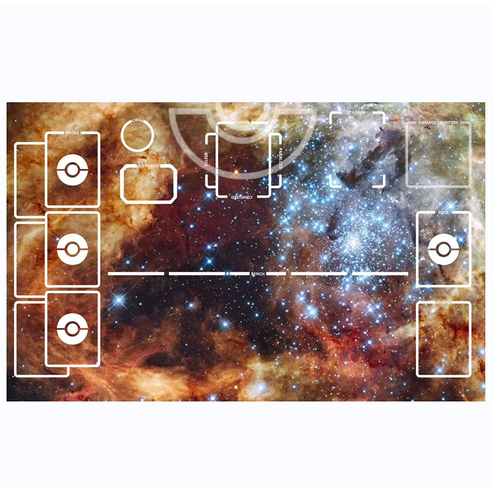 

Pokemon Starry Sky Table Mat Board Game TCG Playmat Game Mousemat 60X35 CM Mousepad Compatible for PKM CCG Trading Cards